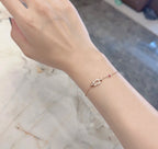 [Marin]BRACELET MAILLONS CHAÎNE DIAMANTS OR ROSE FORCE 10