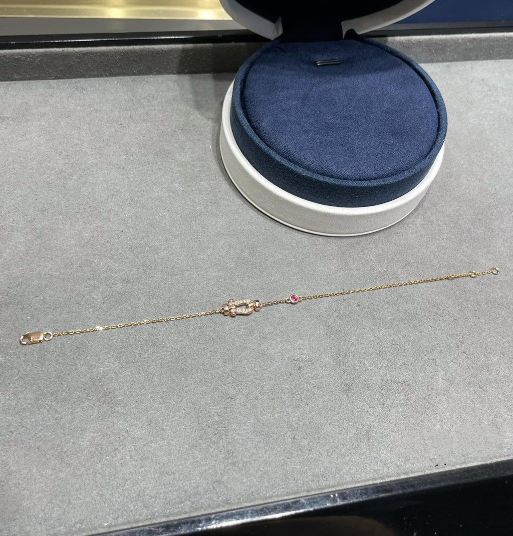 [Marin]BRACELET MAILLONS CHAÎNE DIAMANTS OR ROSE FORCE 10