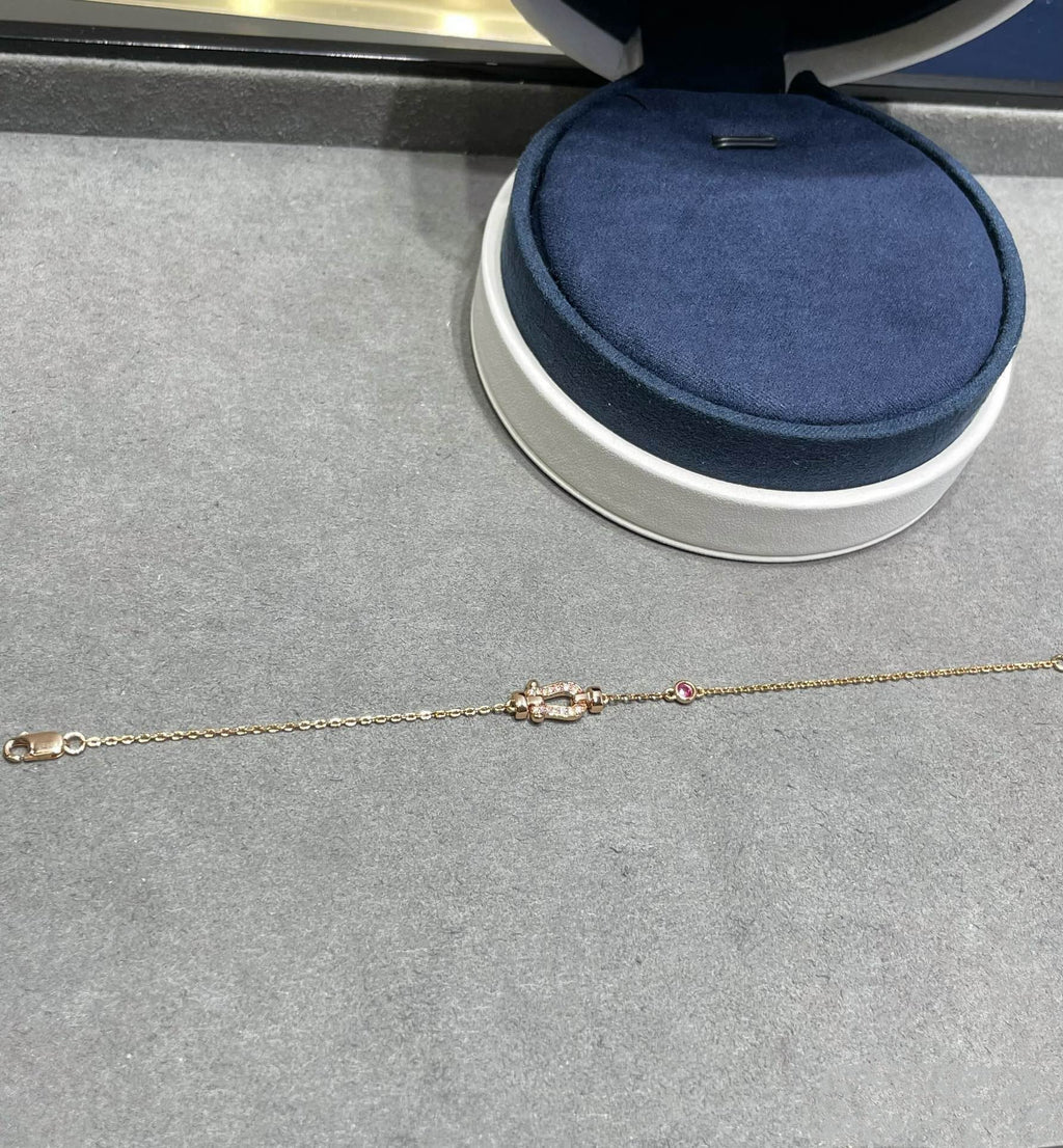 [Marin]BRACELET MAILLONS CHAÎNE DIAMANTS OR ROSE FORCE 10
