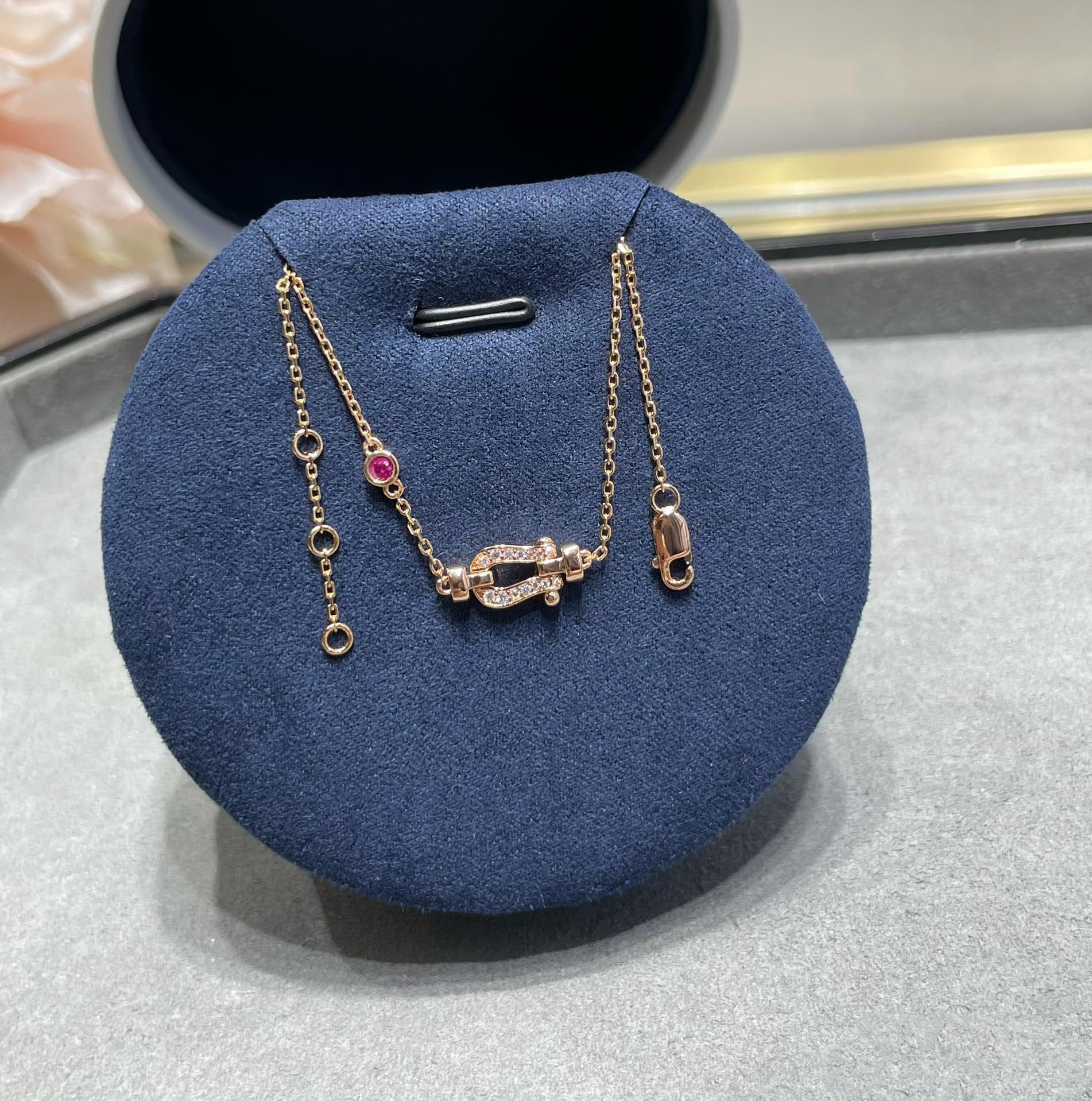 [Marin]BRACELET MAILLONS CHAÎNE DIAMANTS OR ROSE FORCE 10