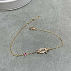 [Marin]BRACELET MAILLONS CHAÎNE DIAMANTS OR ROSE FORCE 10