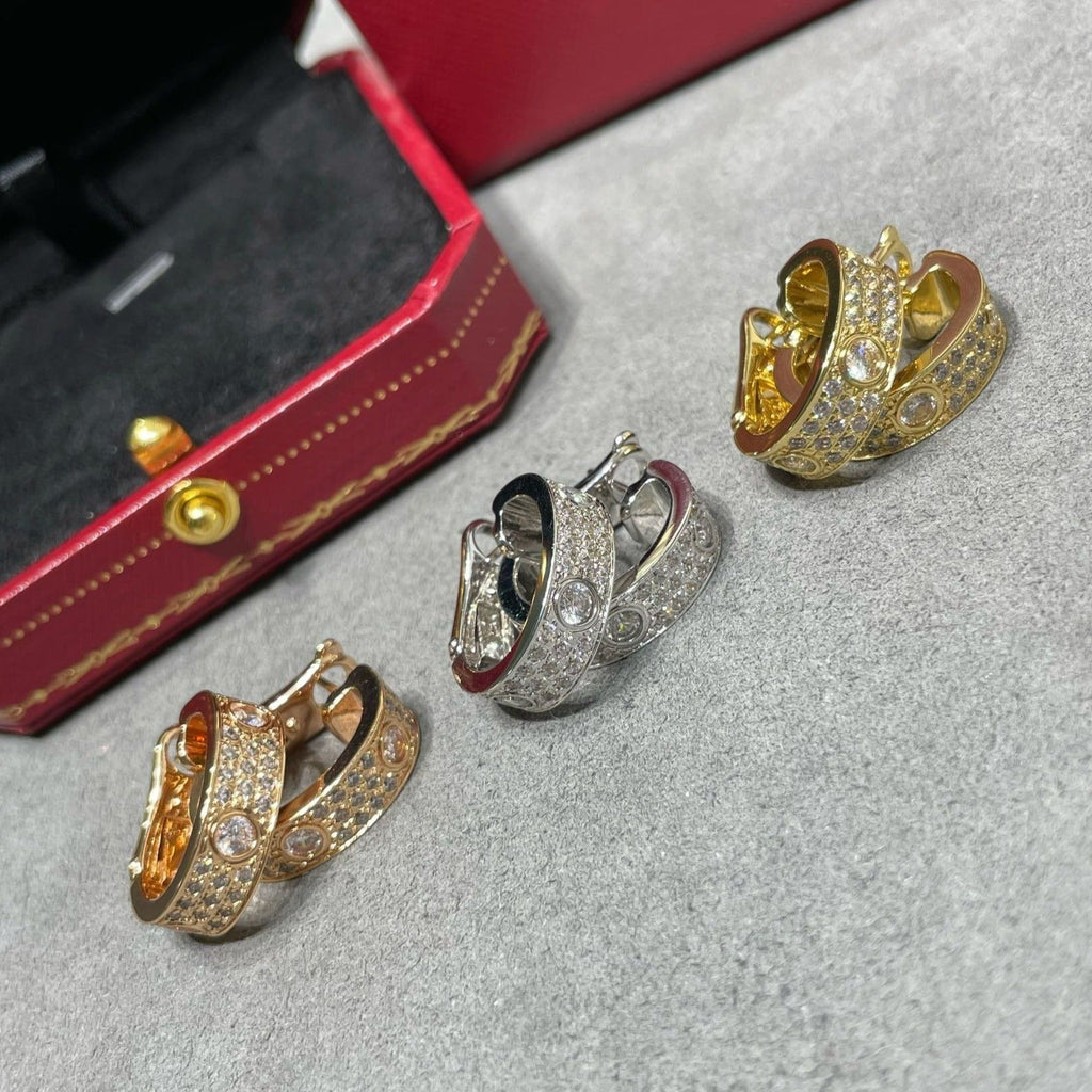 [マリン]5.5MMパヴェダイヤモンドイヤリング