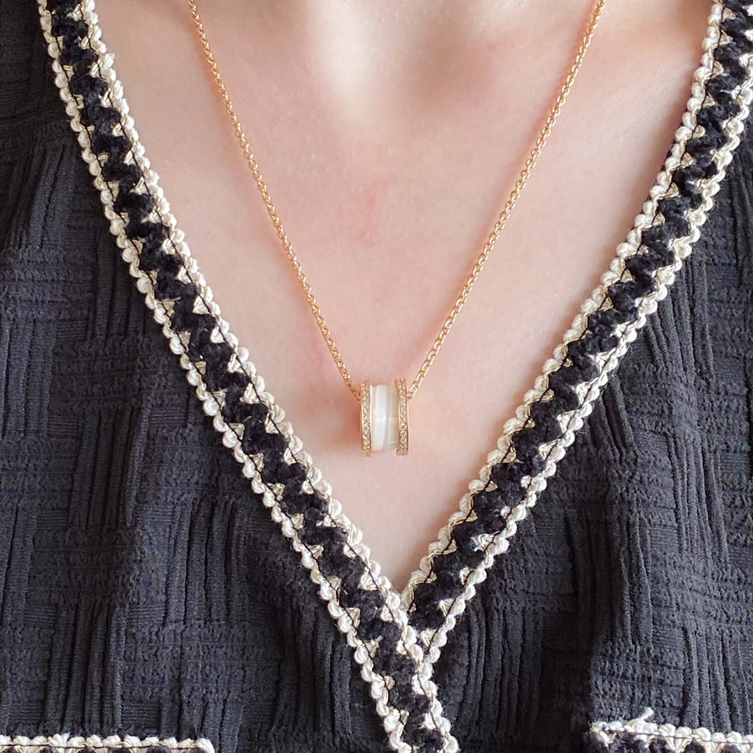 [Marin]ZERO 1 DIAMOND CERAMIC NECKLACE