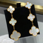 [Marin]BOUCLES D'OREILLES CLOVER MOP 3 MOTIFS OR