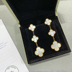 [Marin]BOUCLES D'OREILLES CLOVER MOP 3 MOTIFS OR
