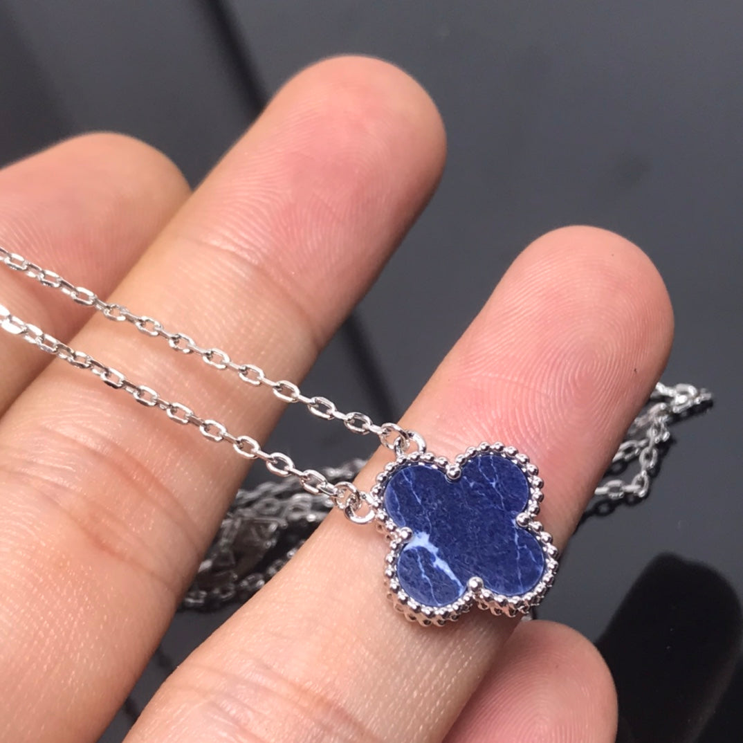[Marin-Jewelry]クローバー ピーターサイト シルバーロングネックレス