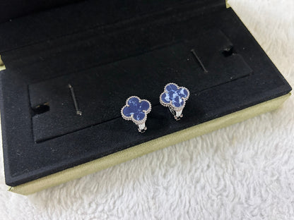 [Marin-Jewelry]CLOVER PIETERSITE MEDIUM STUD EARRINGS