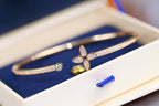 [Marin]IDYLLE PINK GOLD OPEN BRACELET DIAMOND PAVED