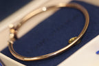 [Marin]IDYLLE PINK GOLD OPEN BRACELET DIAMOND PAVED