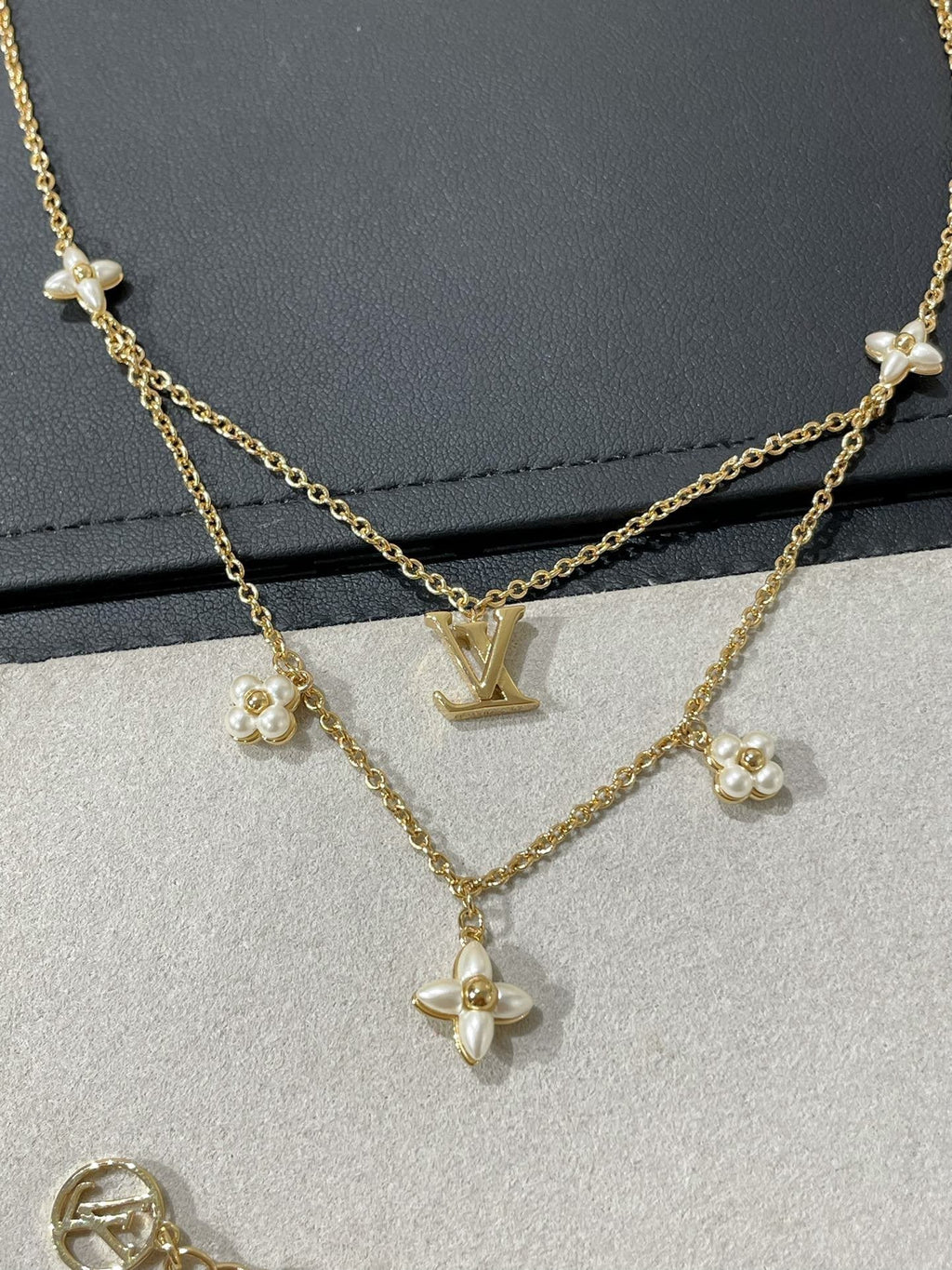 [Marin]FLOWERGRAM GOLD MOP DOUBLE ROW NECKLACE