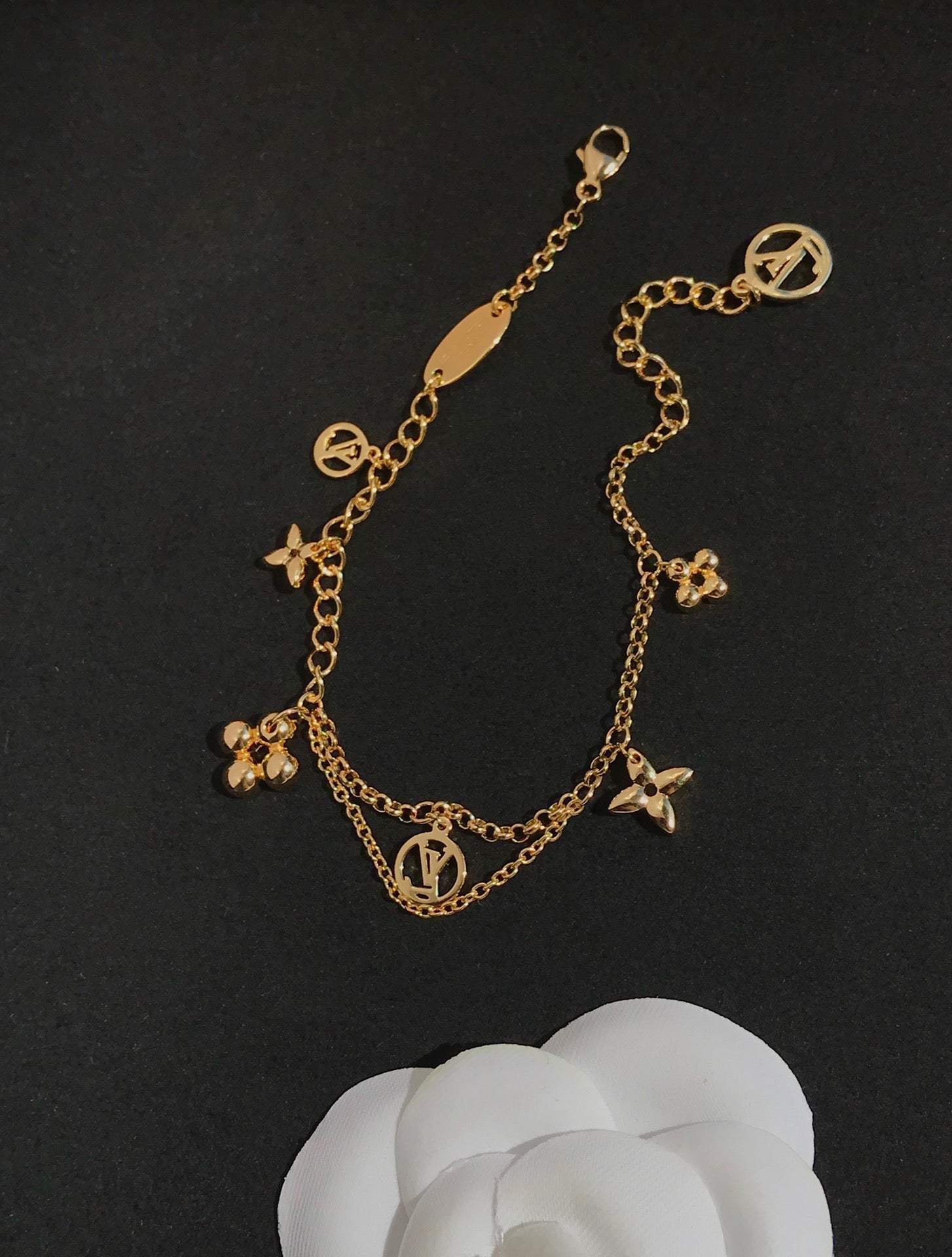 [Marin]BLOOMING PINK GOLD MOP BRACELET