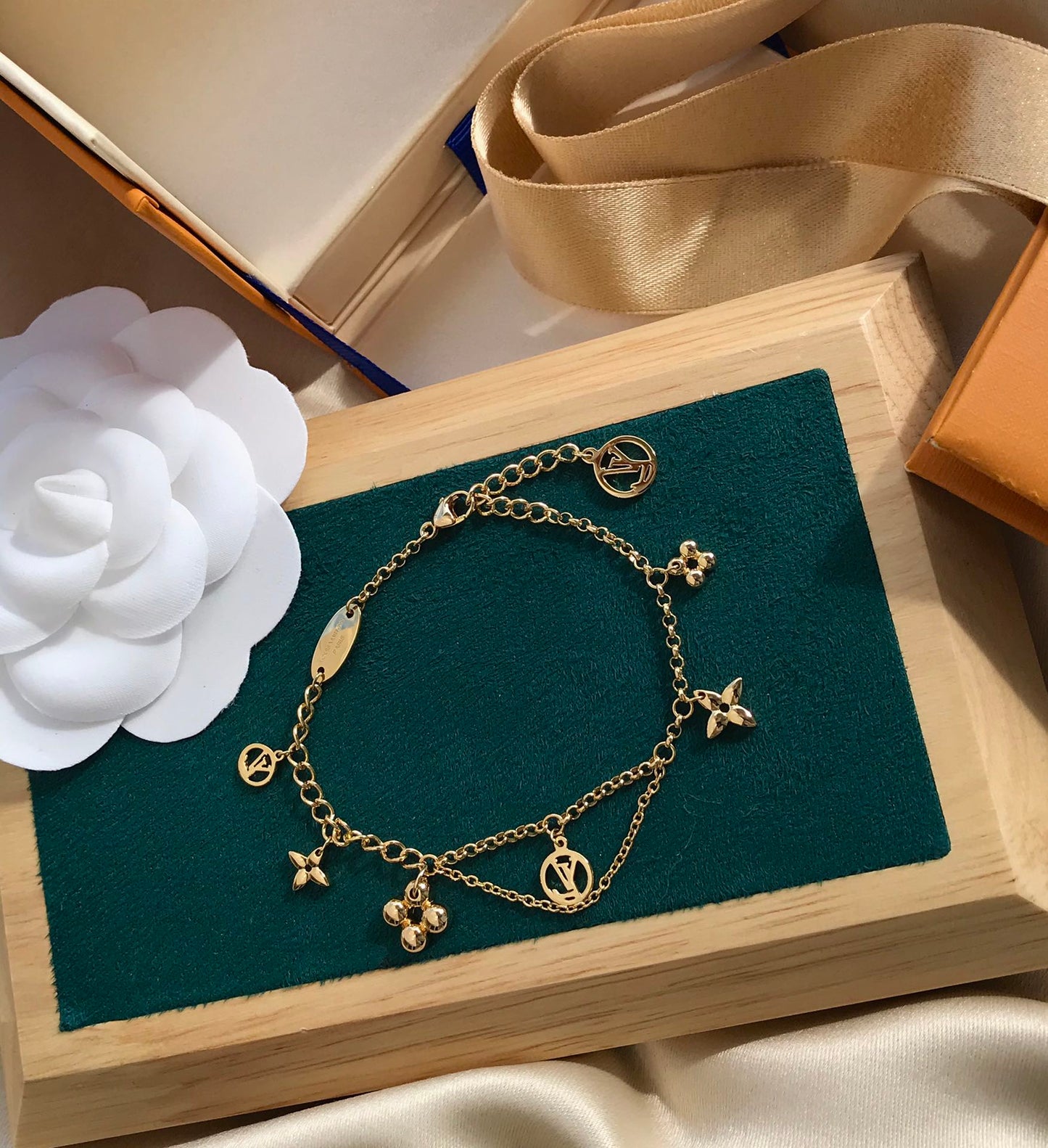 [Marin-Jewelry]BLOOMING PINK GOLD MOP BRACELET