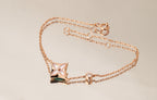 [Marin]STAR PINK MOP 1 DIAMOND PINK GOLD NECKLACE