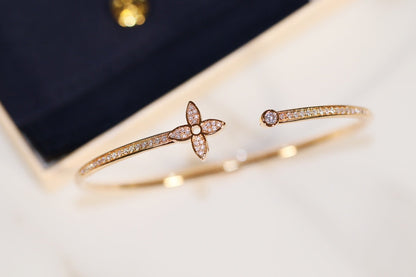 [Marin-Jewelry]IDYLLE GOLD OPEN BRACELET DIAMOND PAVED