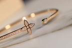 [Marin]IDYLLE GOLD OPEN BRACELET DIAMOND PAVED