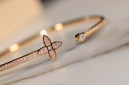 [Marin-Jewelry]IDYLLE GOLD OPEN BRACELET DIAMOND PAVED