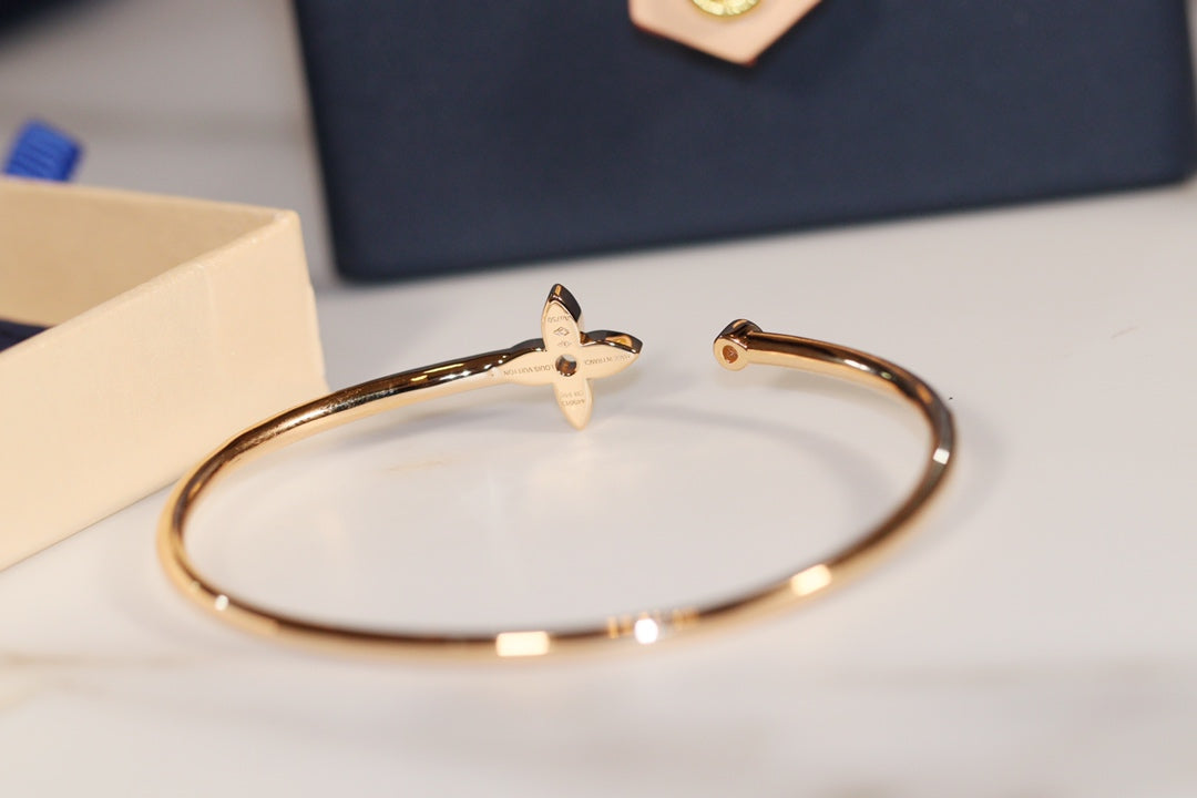 [Marin-Jewelry]IDYLLE GOLD OPEN BRACELET DIAMOND PAVED