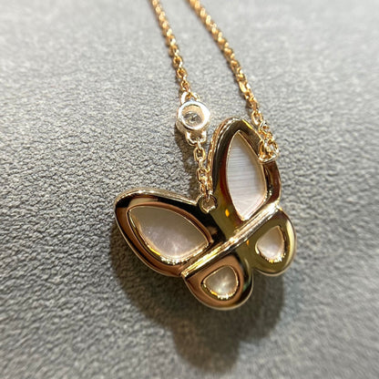 [Marin-Jewelry]バタフライ MOP ダイヤモンドネックレス