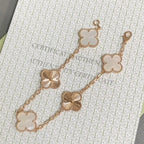 [⭐Shinejoy]CLOVER WHITE PEARL MOP 5 MOTIF BRACELET COLLECTION