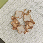 [⭐Shinejoy]CLOVER WHITE PEARL MOP 5 MOTIF BRACELET COLLECTION