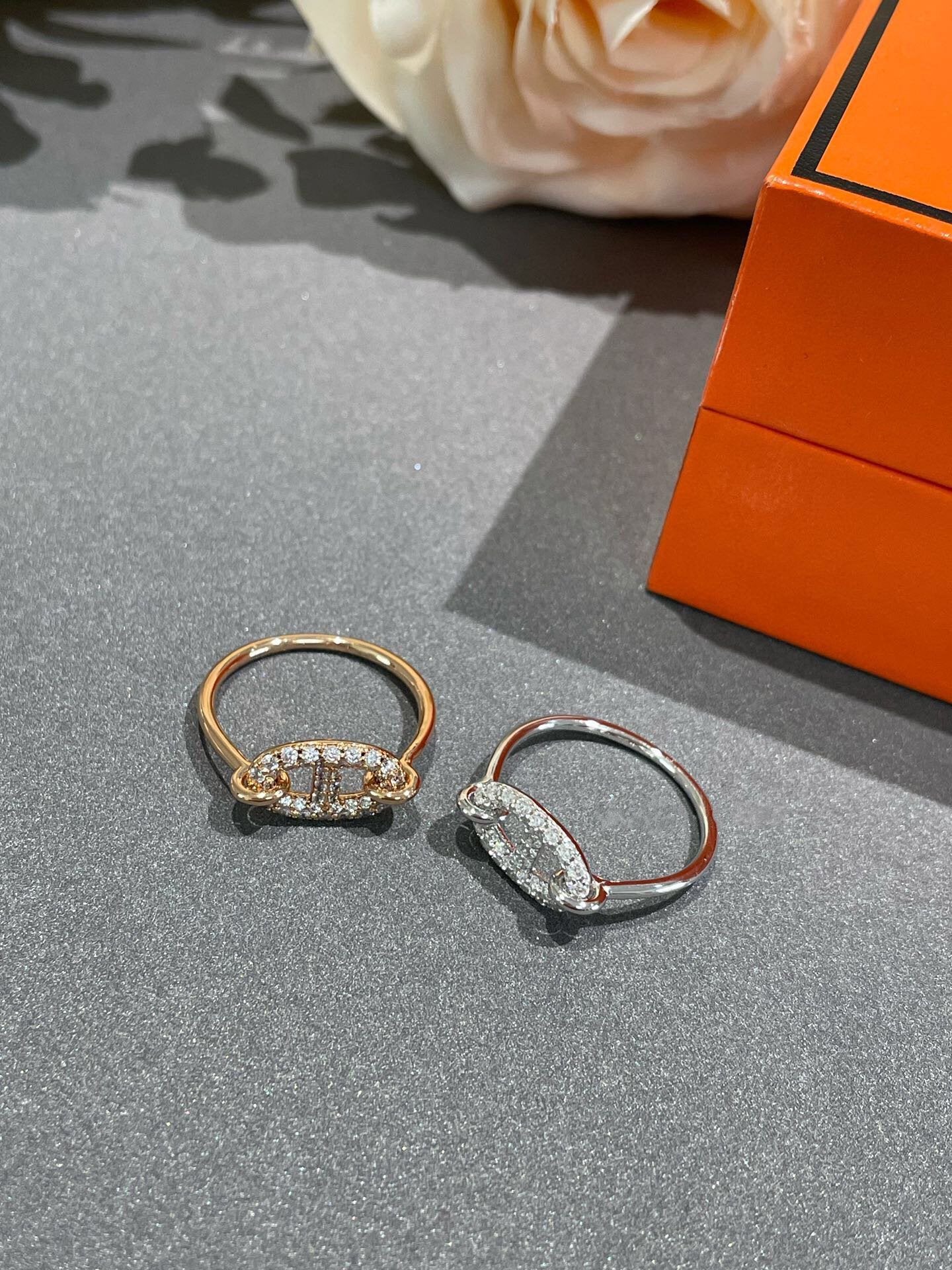 [Marin]BAGUE RONDE PETIT DIAMANT