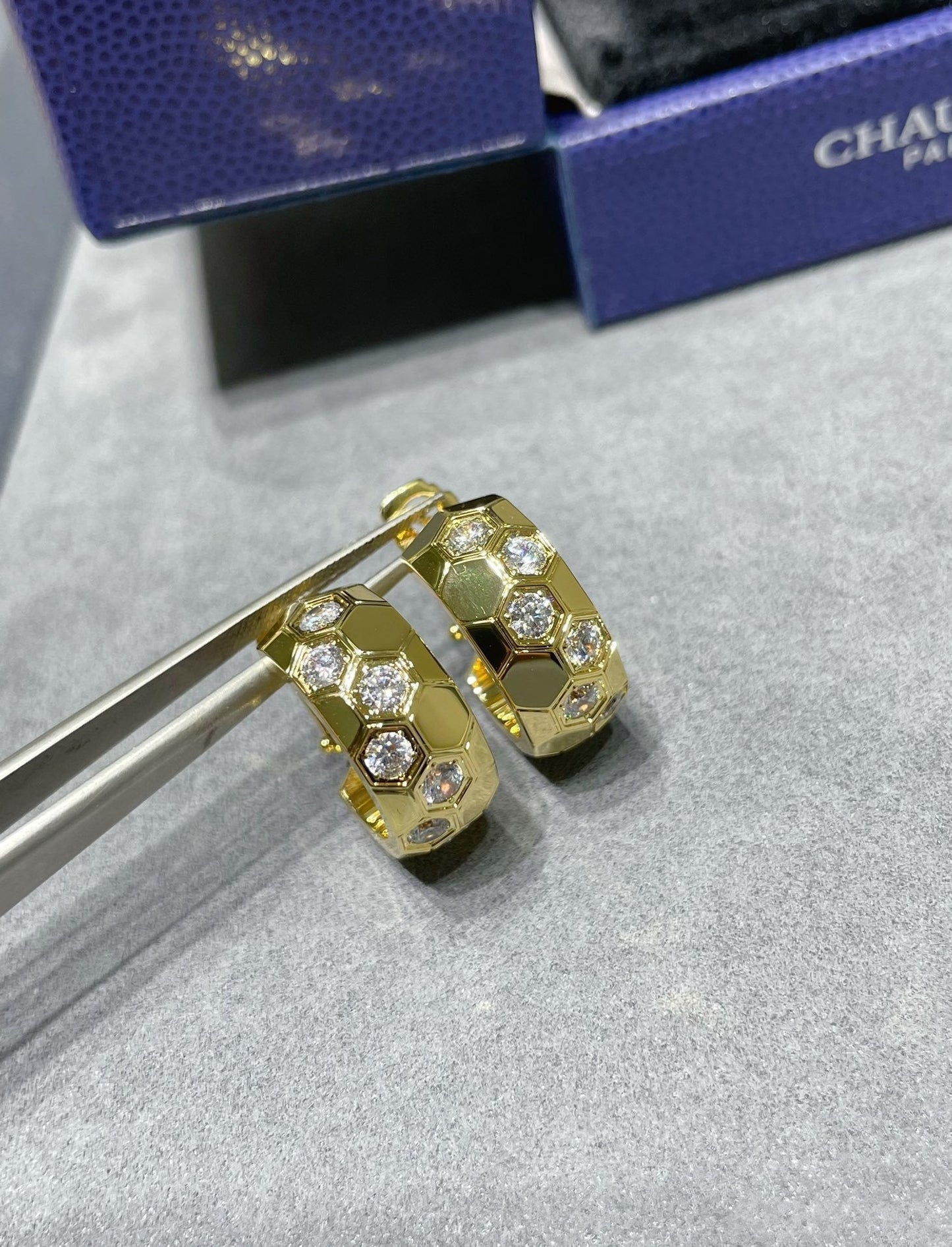 [Marin-Jewelry]BEE LOVE DIAMOND HOOP EARRINGS
