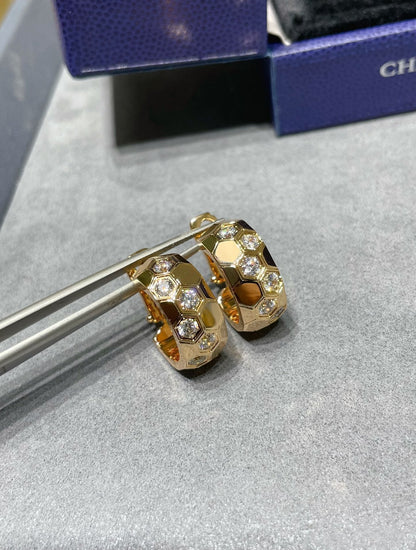 [Marin-Jewelry]BEE LOVE DIAMOND HOOP EARRINGS