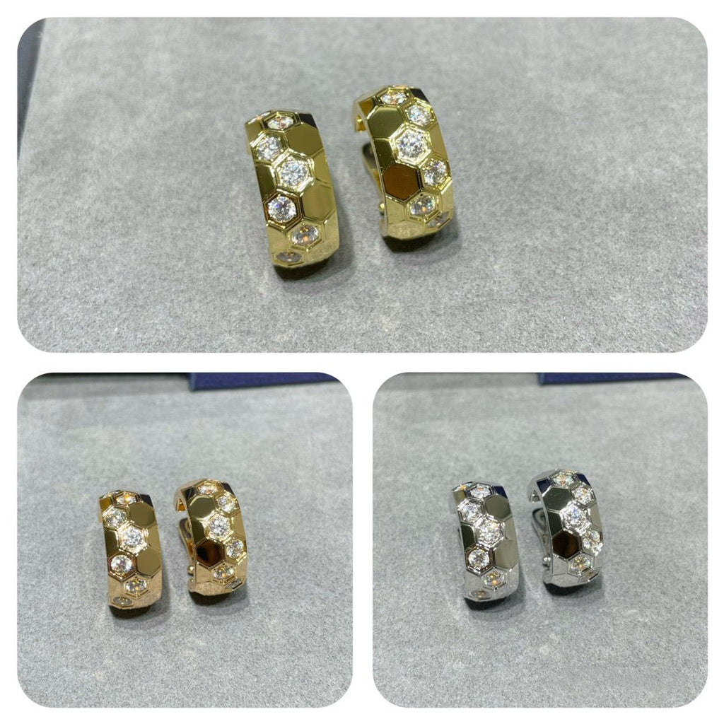 [Marin]BEE LOVE DIAMOND HOOP EARRINGS