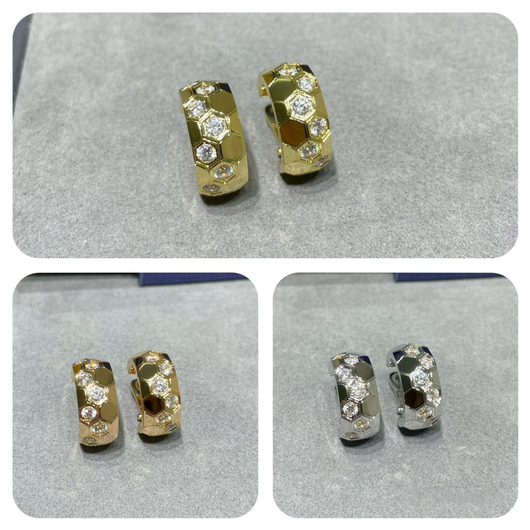 [Marin]BEE LOVE DIAMOND HOOP EARRINGS