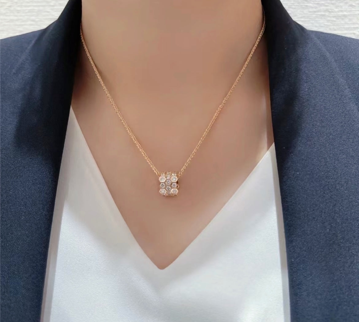 [Marin]COLLIER BEE LOVE DIAMOND PAVÉ 3 RANGS