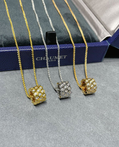 [Marin-Jewelry]BEE LOVE DIAMOND PAVED 3 ROW NECKLACE