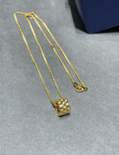 [Marin-Jewelry]BEE LOVE DIAMOND PAVED 3 ROW NECKLACE