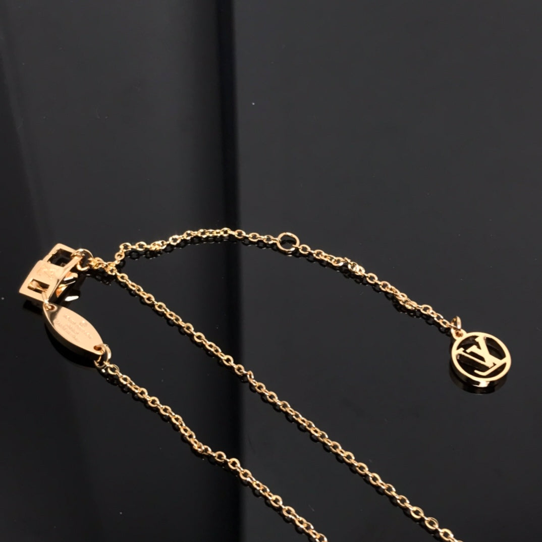 [Marin]COLOR BLOSSOM PINK MOP SUN GOLD NECKLACE