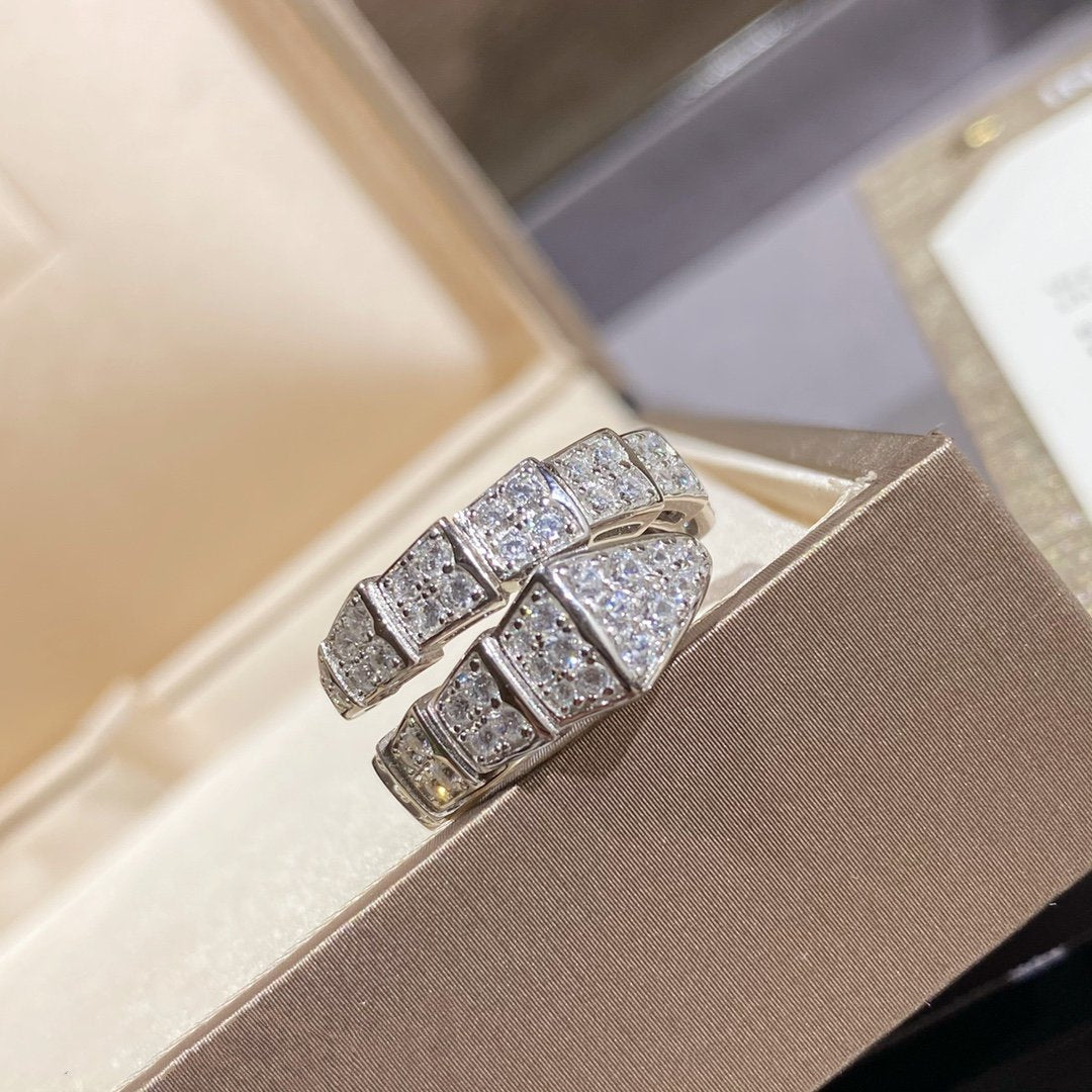 [Marin]SERPENTI RING SILVER DIAMOND PAVED