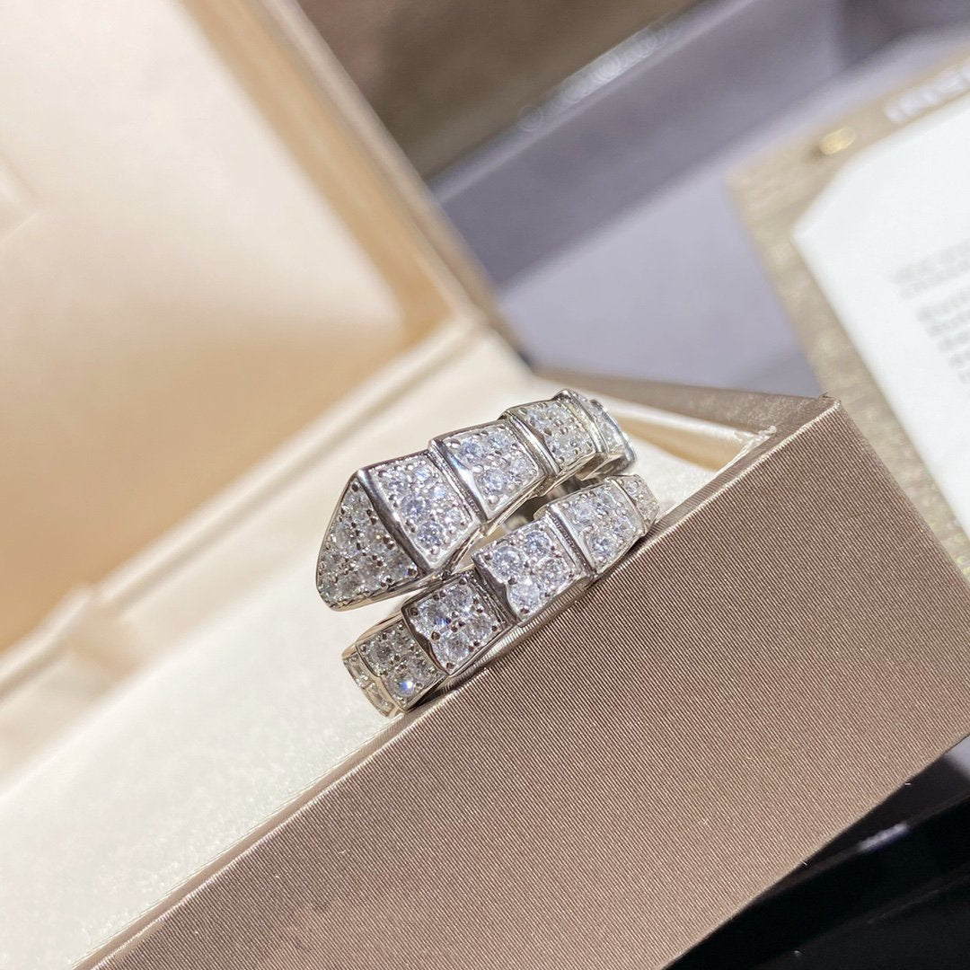 [Marin]SERPENTI RING SILVER DIAMOND PAVED