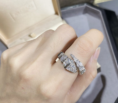 [Marin]SERPENTI LARGE RING SILVER DIAMOND PAVED