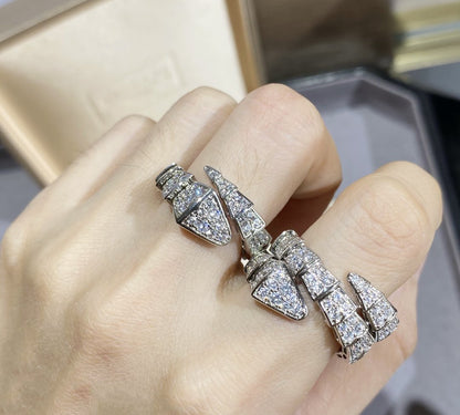 [Marin]SERPENTI LARGE RING SILVER DIAMOND PAVED