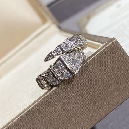 [Marin]SERPENTI LARGE RING SILVER DIAMOND PAVED