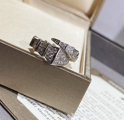 [Marin]SERPENTI LARGE RING SILVER DIAMOND PAVED