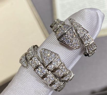 [Marin]SERPENTI LARGE RING SILVER DIAMOND PAVED