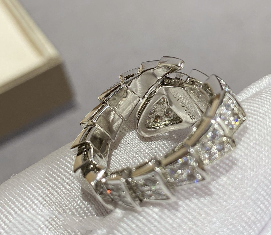 [Marin]SERPENTI LARGE RING SILVER DIAMOND PAVED