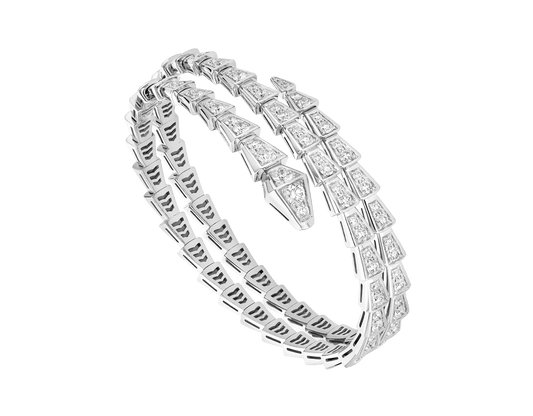 [Marin]SERPENTI BRACELET SILVER DIAMOND DOUBLE ROW