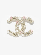 [Marin]Broche Double C Cône de Glace en Émail Rose et Blanc 26C
