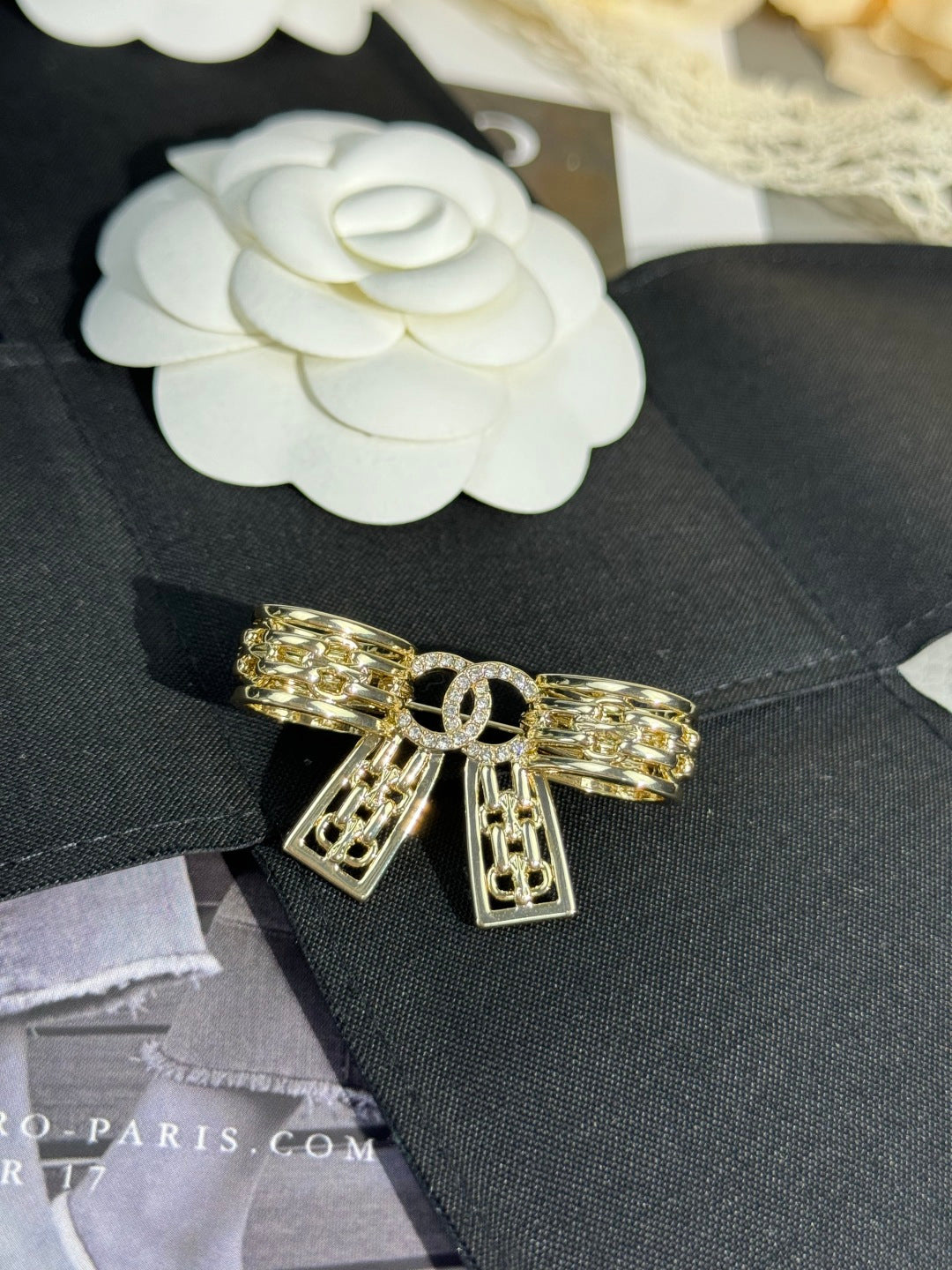 [Marin]25K Hollow Bow Brooch