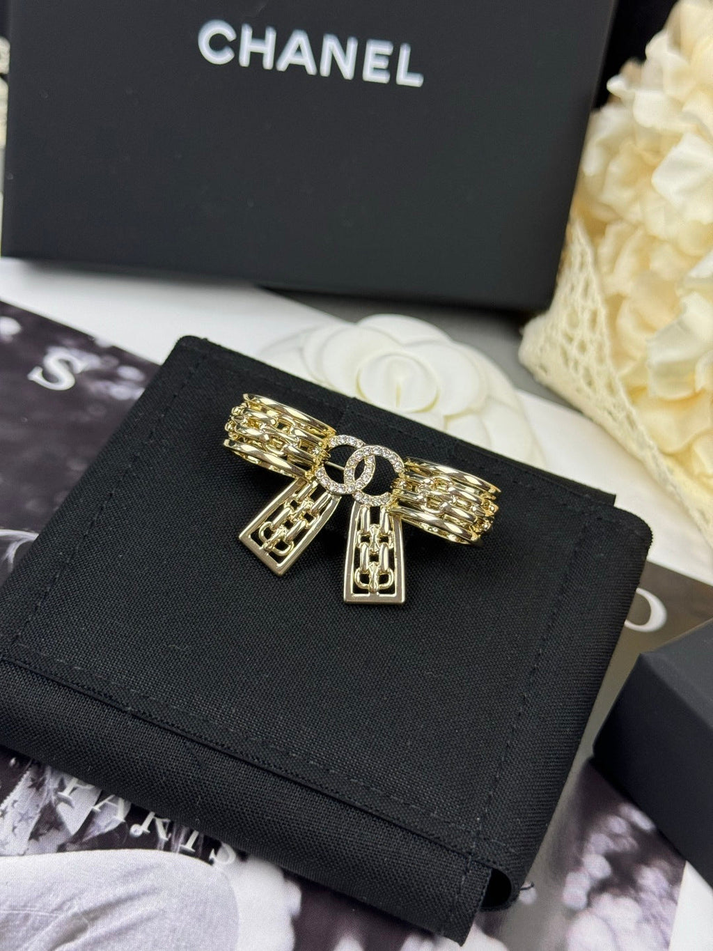 [Marin]Broche nœud creux 25K