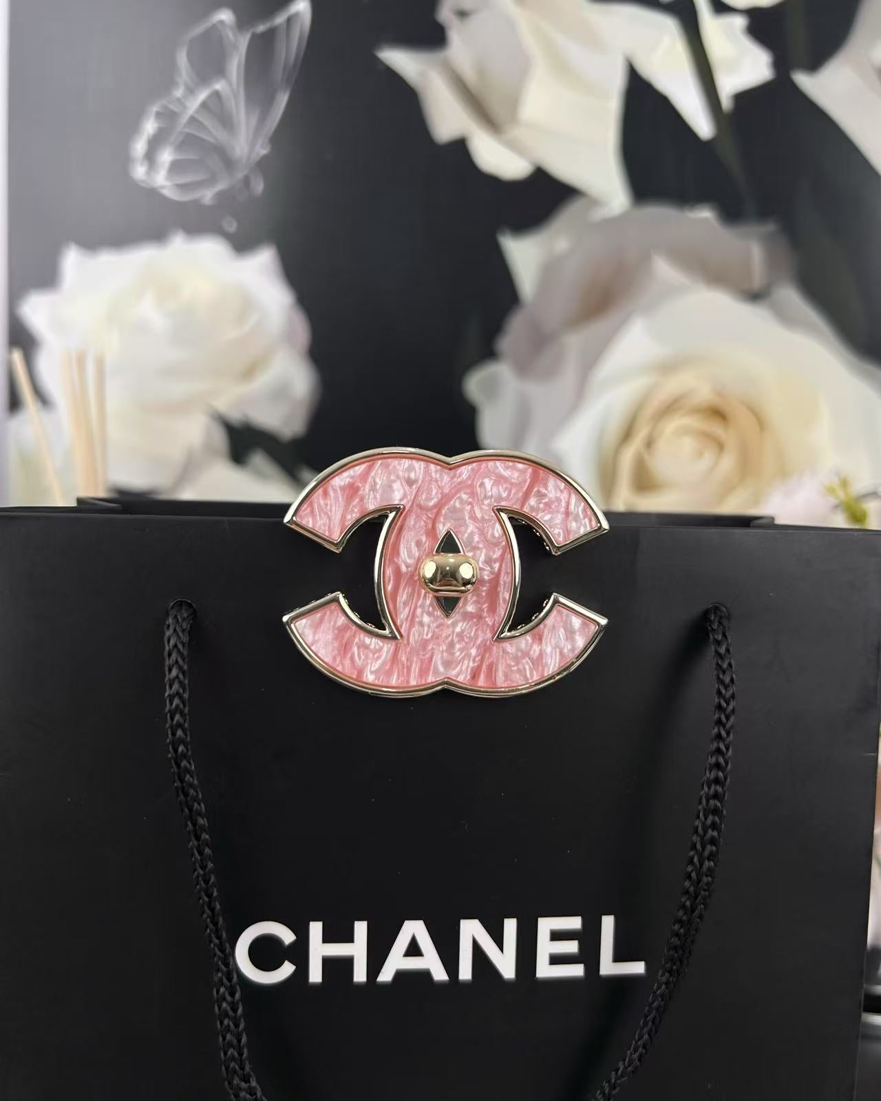 [Marin]Pink Resin Classic Brooch 5cm