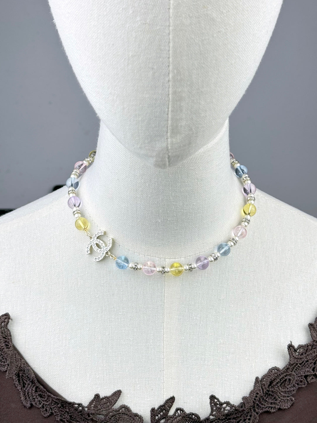 [Marin]26C New Spring Collection Colorful Transparent Resin Necklace