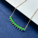 [Marin]New Arrival: Green Bead Rivet Necklace