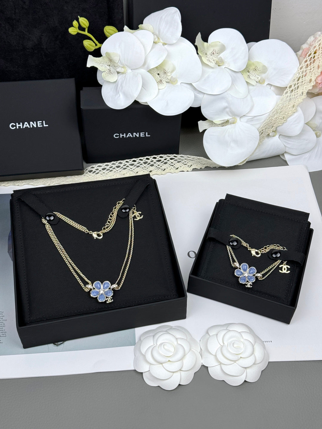 [Marin-Jewelry]VOLTE New Blue Floral Double-Layer Bracelet