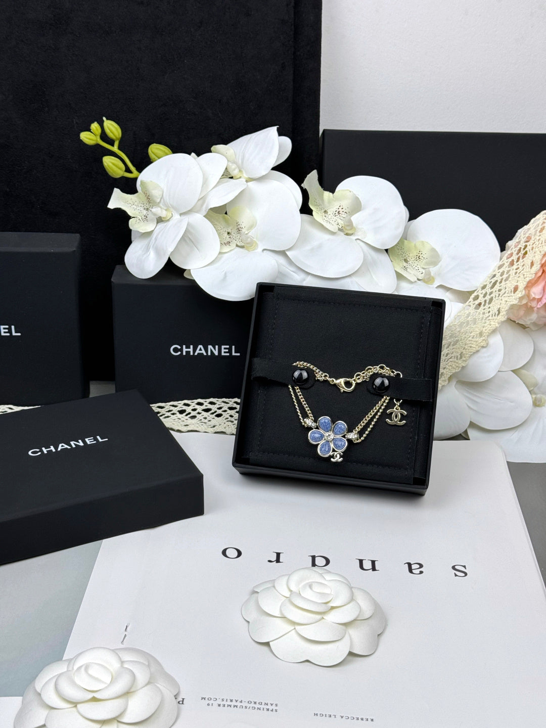 [Marin-Jewelry]VOLTE New Blue Floral Double-Layer Bracelet